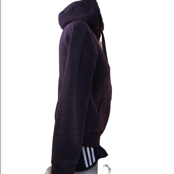 TNA ARITZIA FULL ZIP HOODIE WINE BURGUNDY EMBROIDERED LOGO SIZE M - Picture 3 of 15